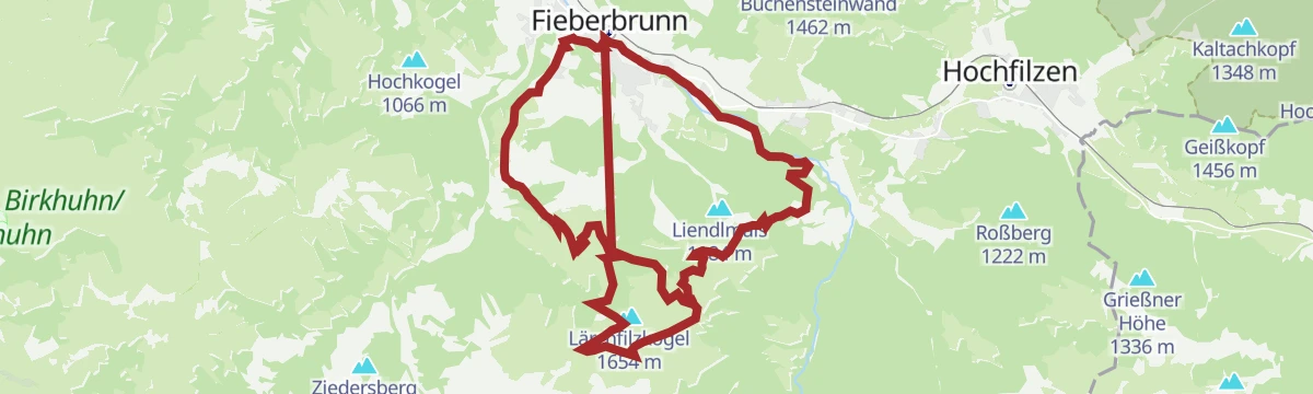 Route map: Lärchfilzhochalmrunde 256